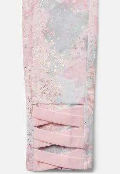 Adjmi Collection X By Justice Marble-Print Crop Leggings