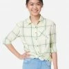 Adjmi Tops Perfect Plaid Button-Up Top