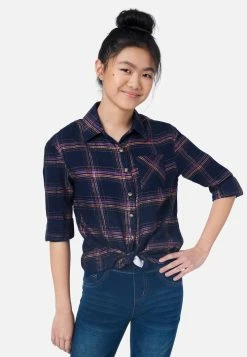 Adjmi Perfect Plaid Button-Up Top