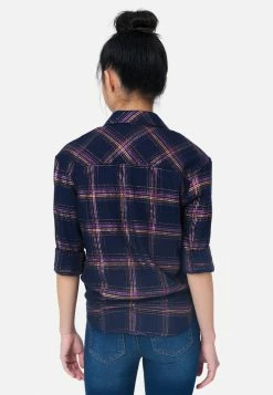 Adjmi Perfect Plaid Button-Up Top