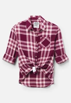 Adjmi Perfect Plaid Button-Up Top Tops