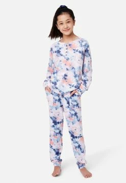 Komar Tie-Dye Jogger Pajama Pants Plus Sizes