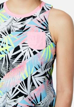 Adjmi Patterned Pocket Crewneck Tank Tops