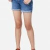 Adjmi Cuffed Midi Denim Shorts Bottoms 1 Adjmi Cuffed Midi Denim Shorts Bottoms