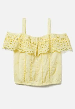 Adjmi Eyelet Ruffle Button-Up Tank Tops