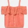 Adjmi Eyelet Ruffle Button-Up Tank 2 Adjmi Eyelet Ruffle Button-Up Tank