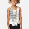 Adjmi Striped Button-Up Tank Tops