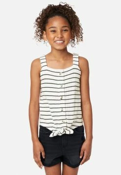 Adjmi Striped Button-Up Tank Tops