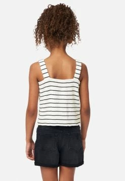 Adjmi Striped Button-Up Tank Tops
