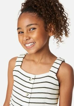 Adjmi Striped Button-Up Tank Tops