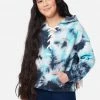 Adjmi Tops Collection X By Justice Tie-Dye Lace-Front Hoodie