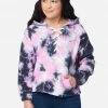 Adjmi Tops Collection X By Justice Tie-Dye Lace-Front Hoodie