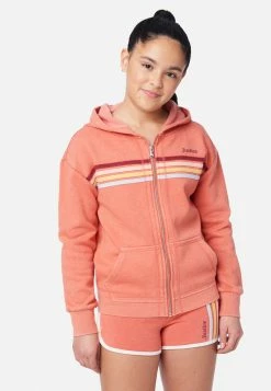 Adjmi Tops Patterned Zip-Up Hoodie