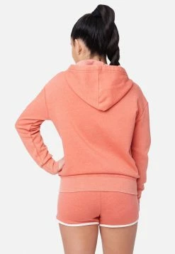 Adjmi Tops Patterned Zip-Up Hoodie