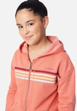 Adjmi Tops Patterned Zip-Up Hoodie