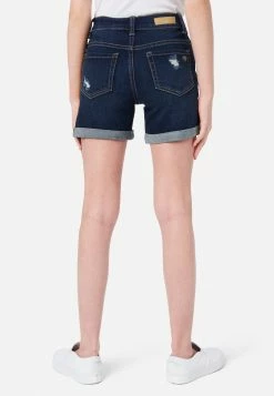 Adjmi Button-Up Midi Denim Shorts