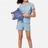 Komar Striped Shorts Pajama Set