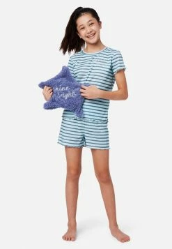 Komar Striped Shorts Pajama Set