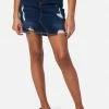 Adjmi Dark Wash Destructed Denim Skirt