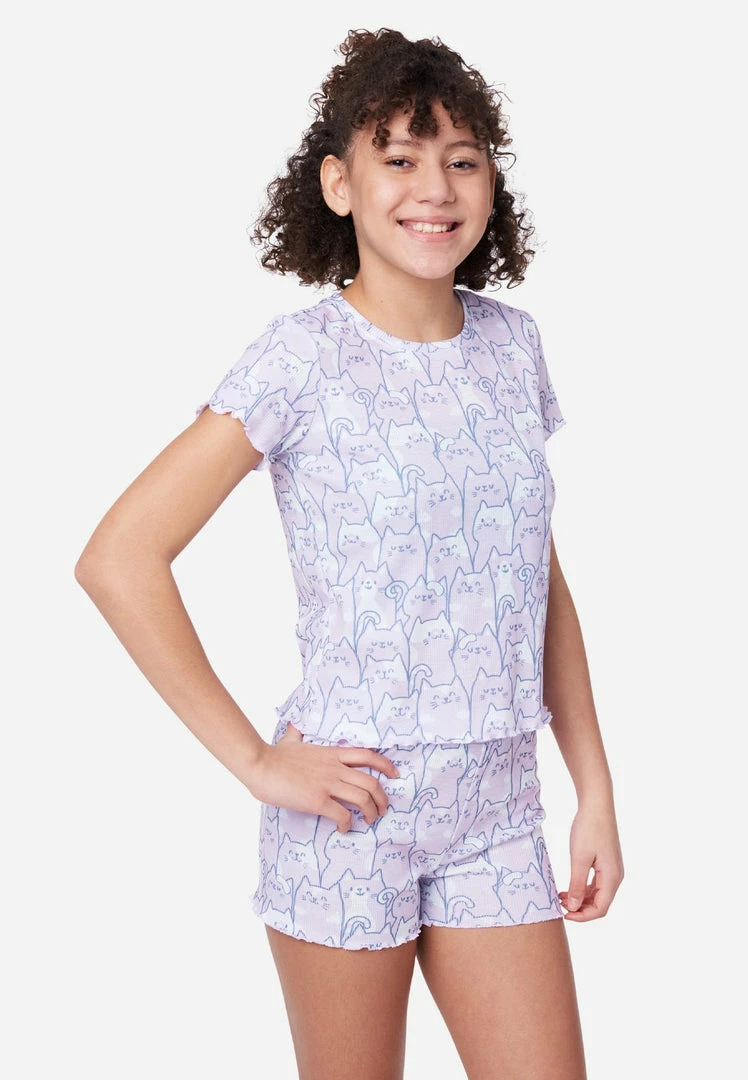 Komar Plus Sizes Patterned Shorts Pajama Set 4 Komar Plus Sizes Patterned Shorts Pajama Set