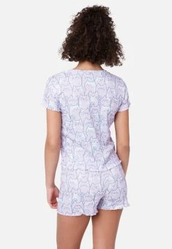 Komar Plus Sizes Patterned Shorts Pajama Set 9 Komar Plus Sizes Patterned Shorts Pajama Set