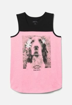 Adjmi Color Block Scoop Neck Tank Tops