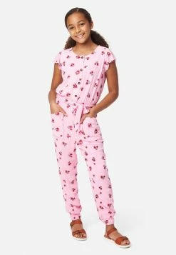 Adjmi Floral Belted Button-Front Jumpsuit Dresses & Jumpsuits