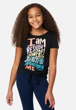 Adjmi Graphic Tie-Front Tee Tops