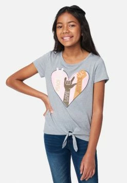 Adjmi Tops Graphic Tie-Front Tee