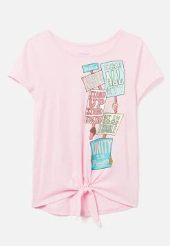 Adjmi Graphic Tie-Front Tee Tops