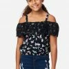 Adjmi Tops Eyelet Ruffle Button-Up Tank