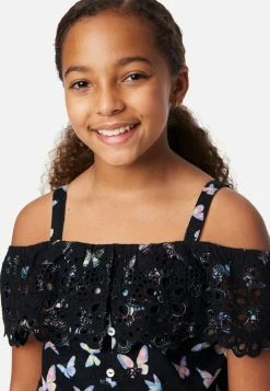 Adjmi Tops Eyelet Ruffle Button-Up Tank