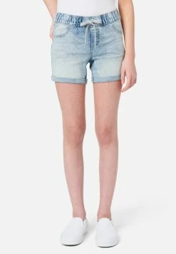 Adjmi Pull-On Midi Denim Shorts Bottoms