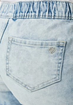 Adjmi Pull-On Midi Denim Shorts Bottoms