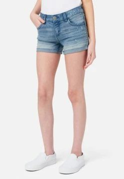 Adjmi Distressed Classic Denim Shorts Bottoms