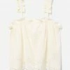 Adjmi Tops Striped Eyelet Tank
