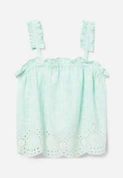 Adjmi Tops Striped Eyelet Tank