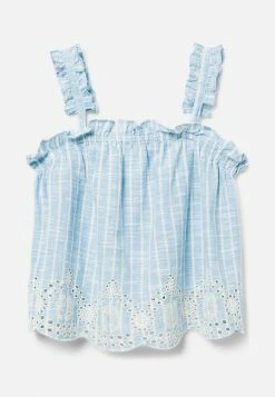 Adjmi Striped Eyelet Tank