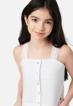 Adjmi Eyelet Button-Up Tank