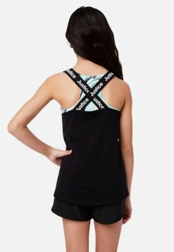 Adjmi J Sport Scoop Neck Layered Tank Tops