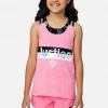 Adjmi J Sport Scoop Neck Layered Tank Tops