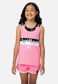 Adjmi J Sport Scoop Neck Layered Tank Tops