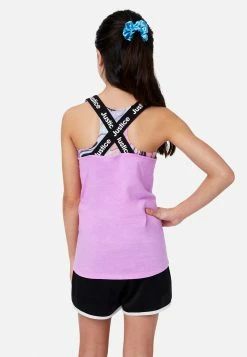Adjmi J Sport Scoop Neck Layered Tank Tops