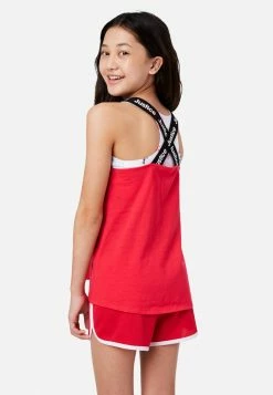 Adjmi J Sport Scoop Neck Layered Tank Tops
