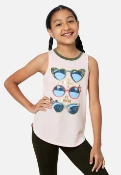 Adjmi Graphic Scoop Neck Tank Tops