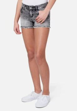 Adjmi Bottoms Acid Wash Classic Denim Shorts