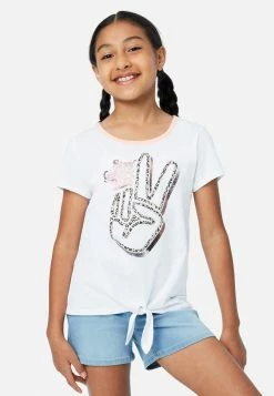 Adjmi Tops Graphic Tie-Front Tee