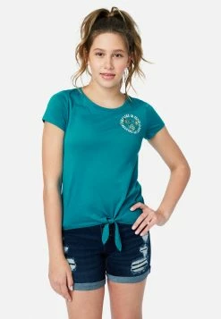 Adjmi Graphic Tie-Front Tee Tops