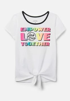 Adjmi Graphic Tie-Front Tee Tops