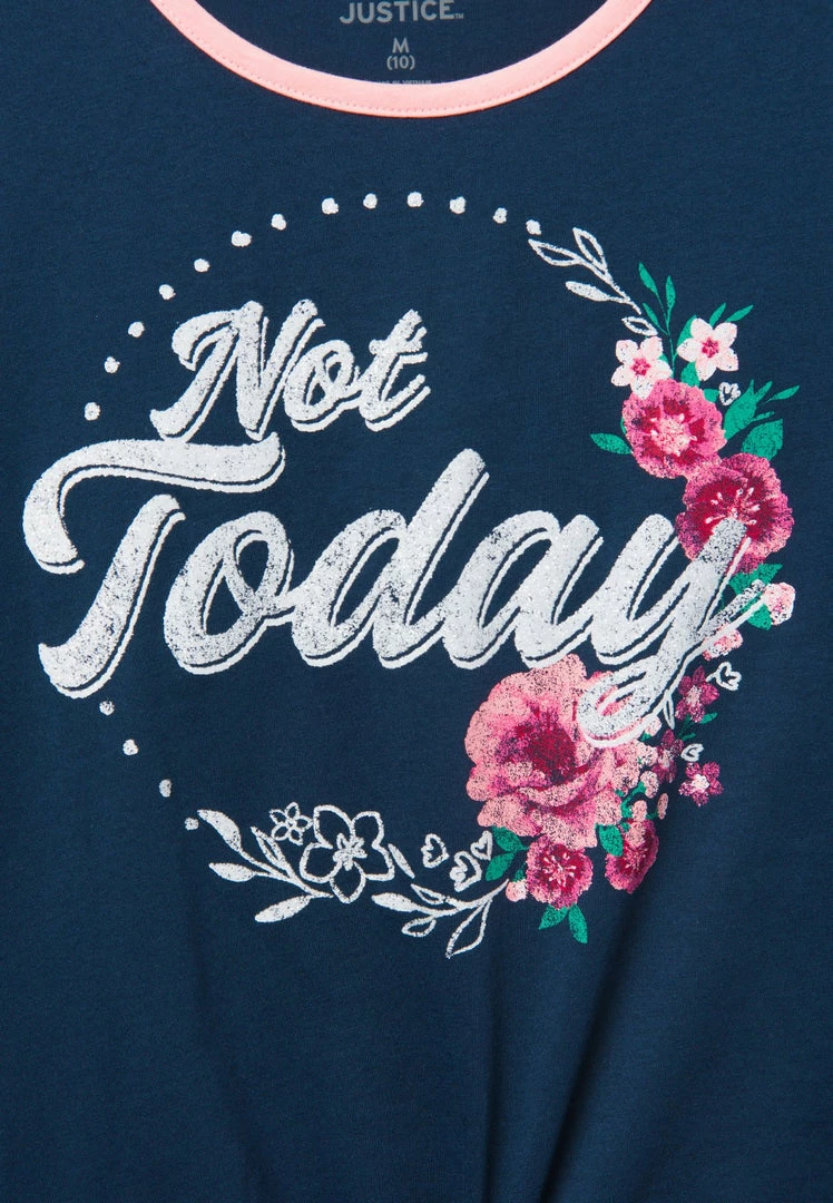 Adjmi Graphic Tie-Front Tee Tops 4 Adjmi Graphic Tie-Front Tee Tops